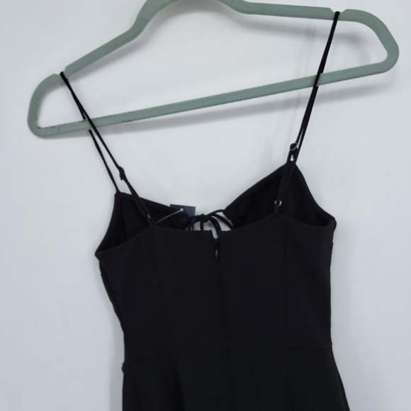 Abercrombie & Fitch Black Midi Dress with Tie Detail - Picture 7 of 7